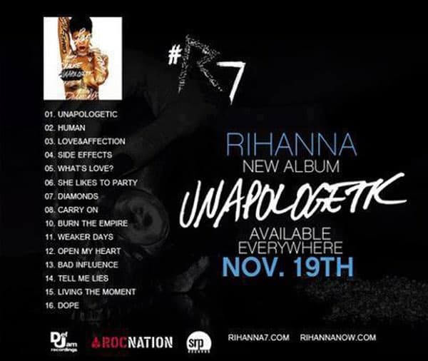 Rihanna---Unapologetic-Album-tracklist