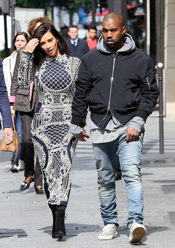 Kim Kardashian & Kanye West Shop In Paris