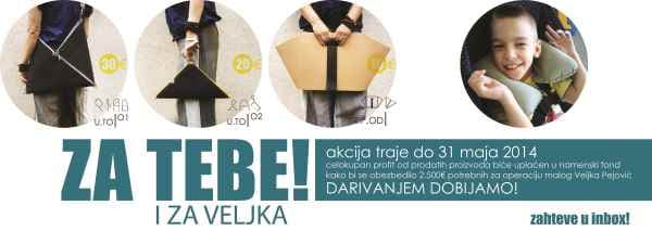 Akcija "KUPI TORBU! – pokloni sebi pomozi Veljku"
