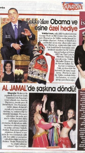 Barak Obama i Andrea Demirović na istoj stranici turskih novina