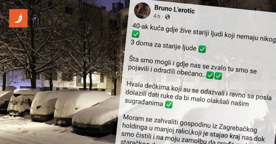 Organizirao čišćenje snijega u Zagrebu pa ispričao susret s radnikom ZG holdinga